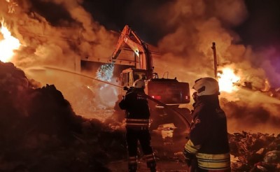 Bafra OSB'de Korkutan Yangın